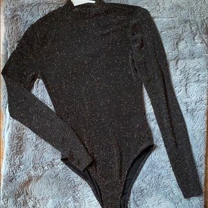 Sparkling black and gold bodysuit
